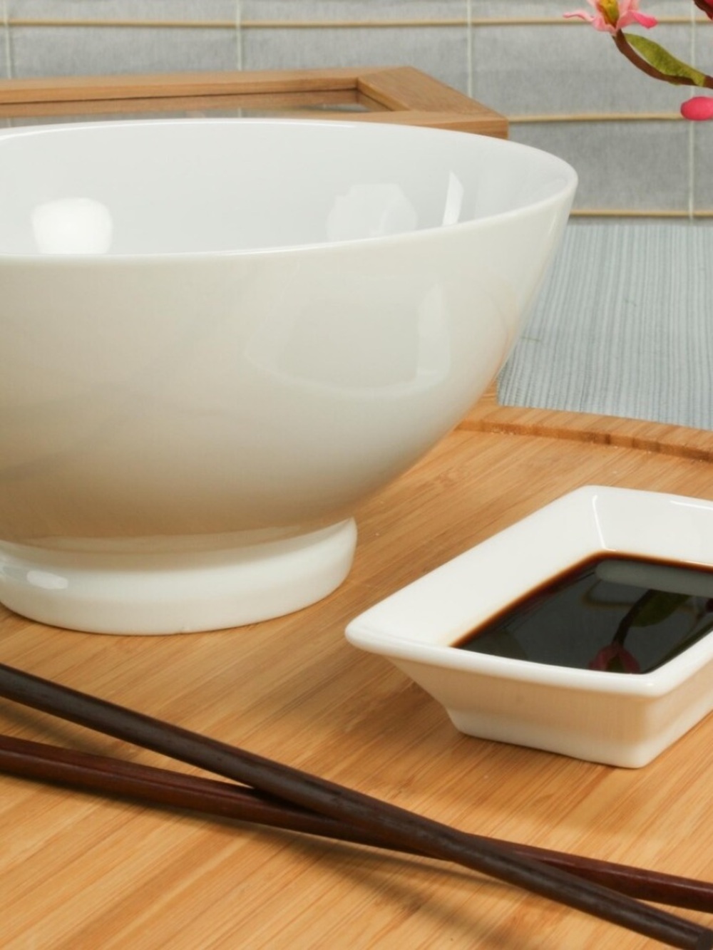 BIA cordon bleu white porcelain noodle footed bowl 7 inch